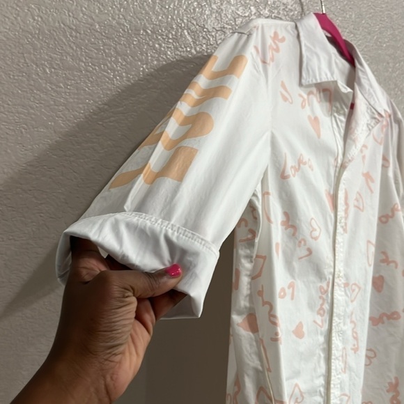 YABIN Love button down Dress Shirt size medium 3/4 sleeves - Picture 4 of 11